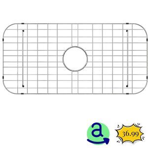 Stainless Steel Sink Protector Grid 24.1”x12.6”, Center Drain Rack